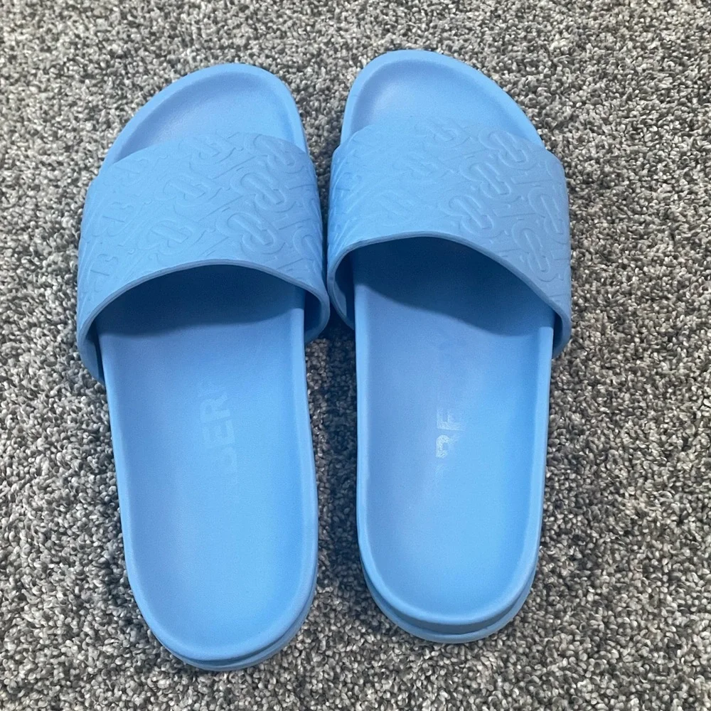 Burberry TB Monogram Blue Slides Men’s Sandal - Picture 2 of 4